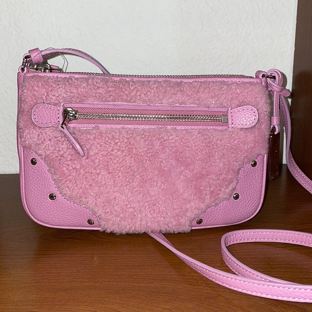 Dusty Pink Sherpa Coach bag